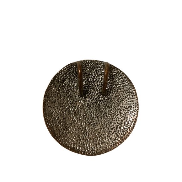 Round Mosaic Pattern Western-Style Pendant Antique Silver Finish - Picture 2 of 3